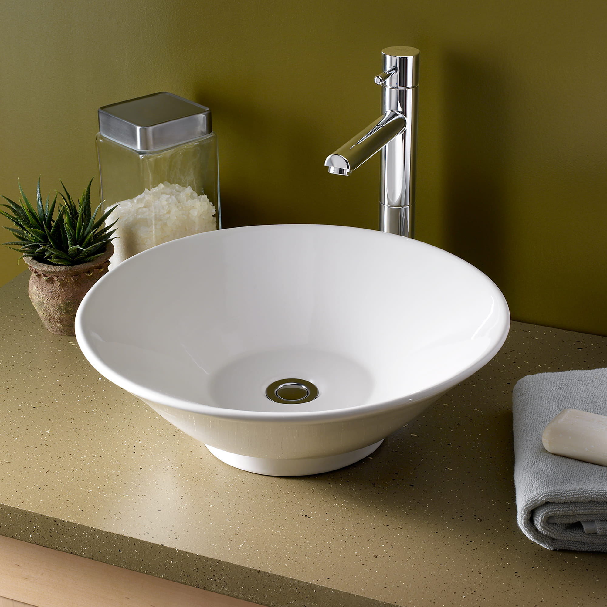 Celerity Above Counter Vessel Sink WHITE